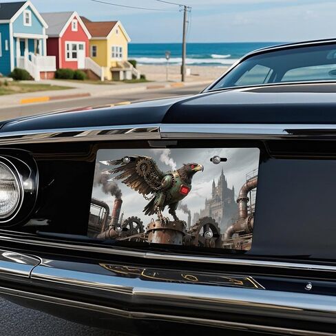 لوحات ترخيص Punk Animal Style Premium - 0.4 "سميكة من الألومنيوم متين ، تصاميم لوحة ترخيص أمامية مخصصة للسيارات (الأسماك) in Kuwait