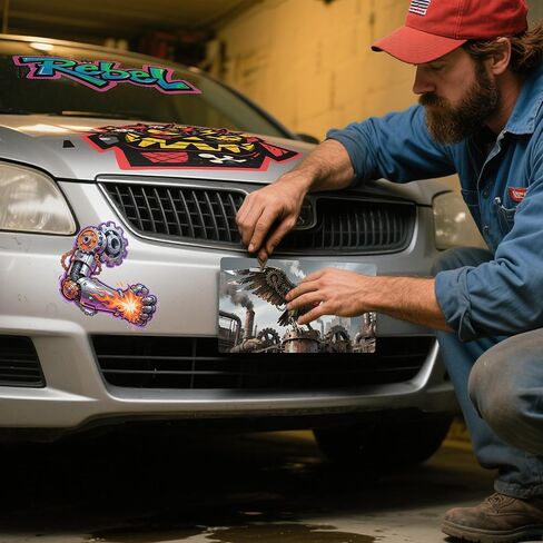 لوحات ترخيص Punk Animal Style Premium - 0.4 "سميكة من الألومنيوم متين ، تصاميم لوحة ترخيص أمامية مخصصة للسيارات (الأسماك) in Kuwait