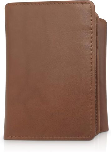محفظة متميزة للرجال ، محفظة أنيقة من Trifold Trifold مع عرض Easy-View I.D. نافذة ، 2 جيوب نقدية ، و 12 فتحات بطاقة + تخزين إضافي (أسود) in Saudi Arabia