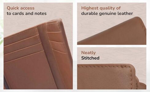 محفظة متميزة للرجال ، محفظة أنيقة من Trifold Trifold مع عرض Easy-View I.D. نافذة ، 2 جيوب نقدية ، و 12 فتحات بطاقة + تخزين إضافي (أسود) in Saudi Arabia