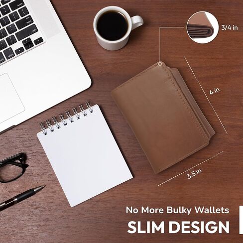 محفظة متميزة للرجال ، محفظة أنيقة من Trifold Trifold مع عرض Easy-View I.D. نافذة ، 2 جيوب نقدية ، و 12 فتحات بطاقة + تخزين إضافي (أسود) in Saudi Arabia