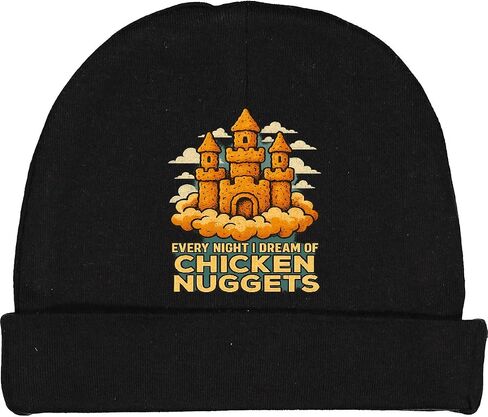 inktastic Chicken Nugget Dreaming Baby Beanie Hat in Saudi Arabia