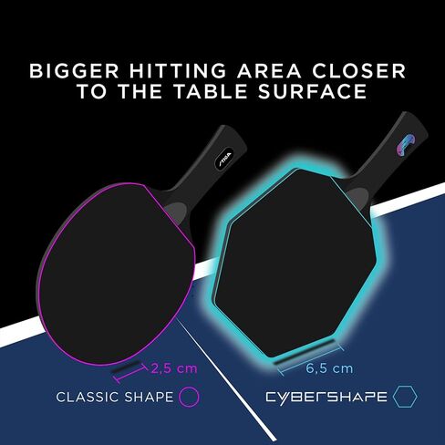 STIGA Cybershape Carbon Table Tennis Blade | Ping Pong Paddle - Unique Design for Larger Hitting Area & Increased Control - Competition Approved in Kuwait