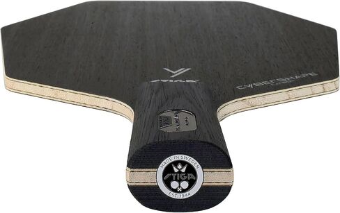 STIGA Cybershape Carbon Table Tennis Blade | Ping Pong Paddle - Unique Design for Larger Hitting Area & Increased Control - Competition Approved in Kuwait