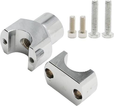 MT030-008-CD Chrome Round 1 inch Handlebar Riser Clamp, Replacement for Harley Replacement for Kawasaki Replacement for Suzuki Models in Saudi Arabia