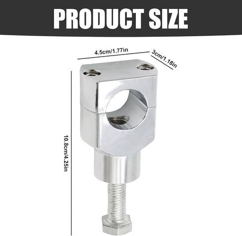 MT030-008-CD Chrome Round 1 inch Handlebar Riser Clamp, Replacement for Harley Replacement for Kawasaki Replacement for Suzuki Models in Saudi Arabia