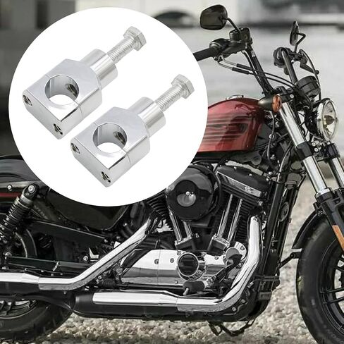 MT030-008-CD Chrome Round 1 inch Handlebar Riser Clamp, Replacement for Harley Replacement for Kawasaki Replacement for Suzuki Models in Saudi Arabia