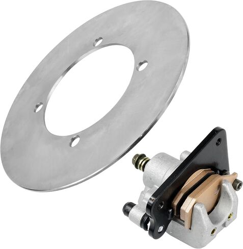 Caltric Rear Brake Rotor Disc with Caliper Compatible with Yamaha Kodiak 450 YFM450F 4x4 2005-2006 in Saudi Arabia