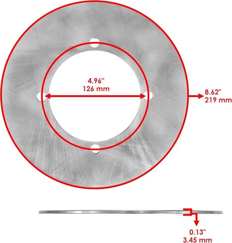 Caltric Rear Brake Rotor Disc with Caliper Compatible with Yamaha Kodiak 450 YFM450F 4x4 2005-2006 in Saudi Arabia