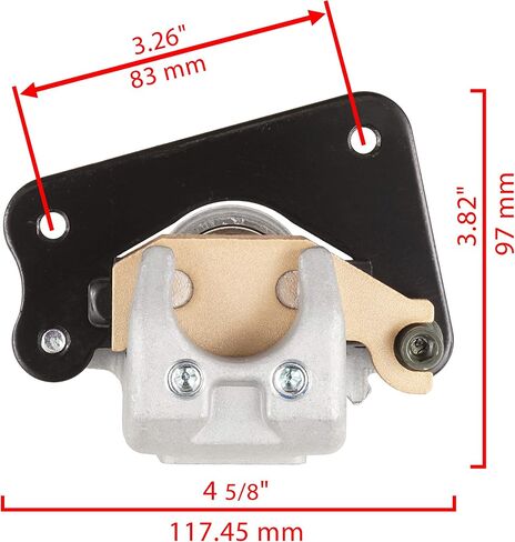 Caltric Rear Brake Rotor Disc with Caliper Compatible with Yamaha Kodiak 450 YFM450F 4x4 2005-2006 in Saudi Arabia
