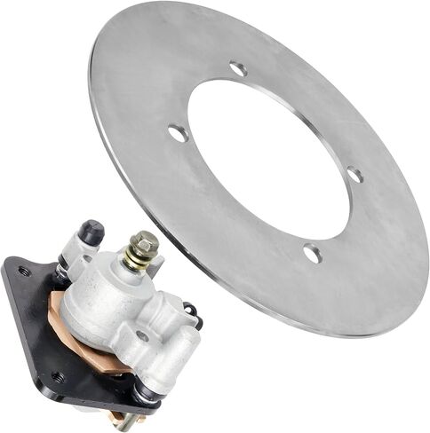 Caltric Rear Brake Rotor Disc with Caliper Compatible with Yamaha Kodiak 450 YFM450F 4x4 2005-2006 in Saudi Arabia