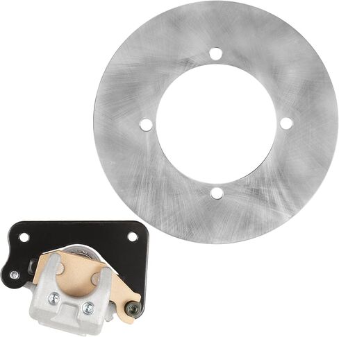 Caltric Rear Brake Rotor Disc with Caliper Compatible with Yamaha Kodiak 450 YFM450F 4x4 2005-2006 in Saudi Arabia