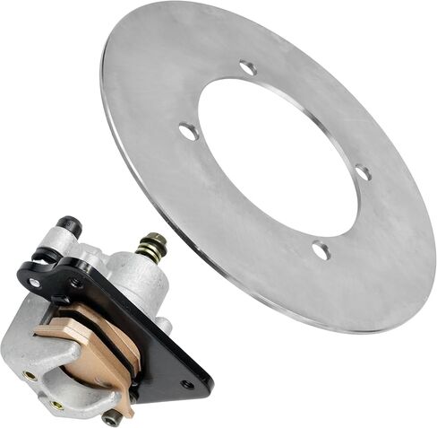 Caltric Rear Brake Rotor Disc with Caliper Compatible with Yamaha Kodiak 450 YFM450F 4x4 2005-2006 in Saudi Arabia