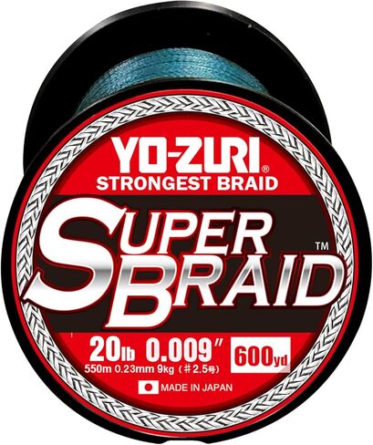 Yo-Zuri Superbraid 600 yd Floating Braid, Dark Green, 20 lb in Saudi Arabia