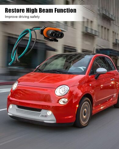3-Ware 9012 موصل لمبة الهالوجين Pigtrail Fit for Fiat 500 2012-2017 16GA 16AWG WIRINGER in Saudi Arabia
