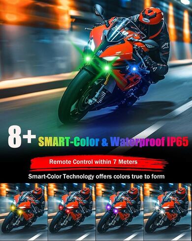 LED اللاسلكي LED Strobe Lights قابلة لإعادة شحنها مع 8 ألوان USB مضادات اللاسلكي مضادة للاصطدام لارتكاب السيارات لسيارة الطائرات الطائرات الجولف جولف عربة القوارب مقاومة للماء ، 8pcs in Kuwait