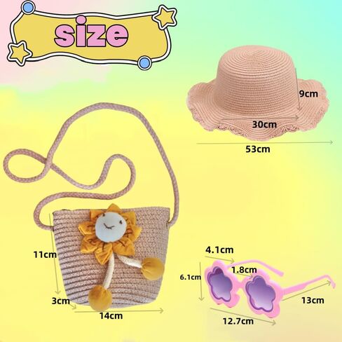 kkdom little Girls Straw Crossbody Purse -Summer Beach Shoulder Bag，Cute Straw Bag in Saudi Arabia
