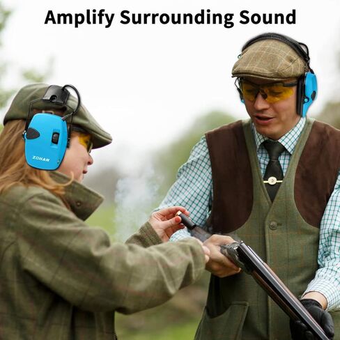 ZOHAN ترقية EM054 حماية الأذن الإلكترونية للرماية مع تضخيم الصوت 4X، غطاء للأذنين نحيف نشط لتقليل الضوضاء لمجموعة الأسلحة in Kuwait