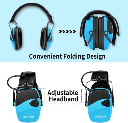 ZOHAN ترقية EM054 حماية الأذن الإلكترونية للرماية مع تضخيم الصوت 4X، غطاء للأذنين نحيف نشط لتقليل الضوضاء لمجموعة الأسلحة in Kuwait