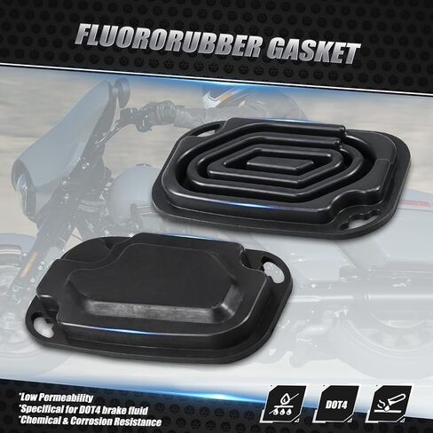 NiceCnc Front Master Cylinder Cylinder Seals Brake Clutch Cover Cover Fluger متوافق مع Harley Road King Flhr 2017-2020 ، بديل لـ 36700131 (يسار)/42857-06B (يمين) ، انظر التوفيق in Kuwait