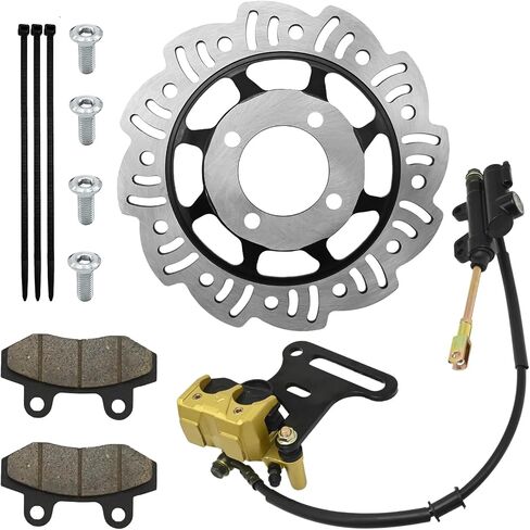 12mm Rear Disc Hydraulic Brake Master Cylinder Caliper Assembly Pad, Replacement for 70cc 110cc 125cc 140cc 150cc Chinese Pit Dirt Bike Replacement for Apollo in Saudi Arabia