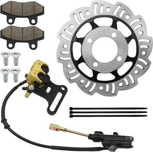 12mm Rear Disc Hydraulic Brake Master Cylinder Caliper Assembly Pad, Replacement for 70cc 110cc 125cc 140cc 150cc Chinese Pit Dirt Bike Replacement for Apollo in Saudi Arabia