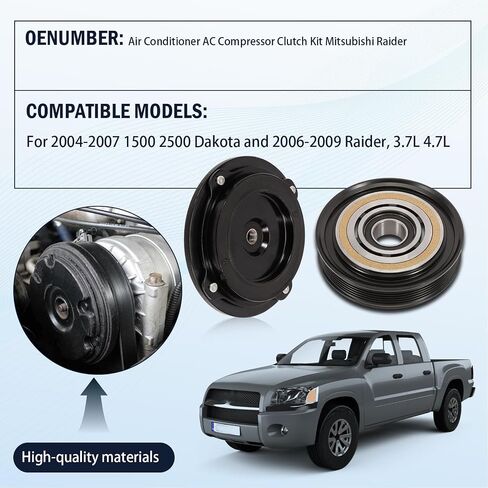 مكيف الهواء ضاغط AC مجموعة القابض من أجل D-Odge RAM 1500 RAM 2500 DAKOTA 2004-2007 & MITSUBISHI RAIDER 2006-2009 ، 3.7L 4.7L in Saudi Arabia