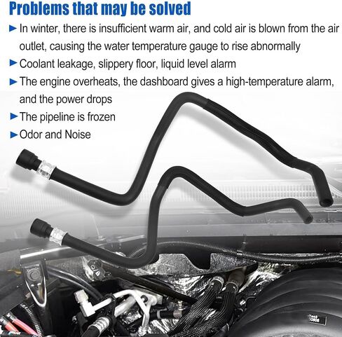 Heater Outlet Hose and Heater Inlet Hose Fit for 2018 Chevy Cheyenne for 2014-2018 Silverado 1500 and 2500 for 2014-2019 Sierra 1500 for 2019 Sierra 1500 Limited Replace 23126443 23126442 in Saudi Arabia