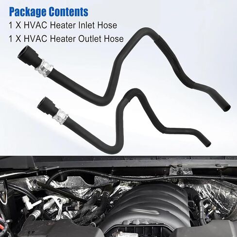Heater Outlet Hose and Heater Inlet Hose Fit for 2018 Chevy Cheyenne for 2014-2018 Silverado 1500 and 2500 for 2014-2019 Sierra 1500 for 2019 Sierra 1500 Limited Replace 23126443 23126442 in Saudi Arabia