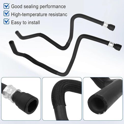 Heater Outlet Hose and Heater Inlet Hose Fit for 2018 Chevy Cheyenne for 2014-2018 Silverado 1500 and 2500 for 2014-2019 Sierra 1500 for 2019 Sierra 1500 Limited Replace 23126443 23126442 in Saudi Arabia