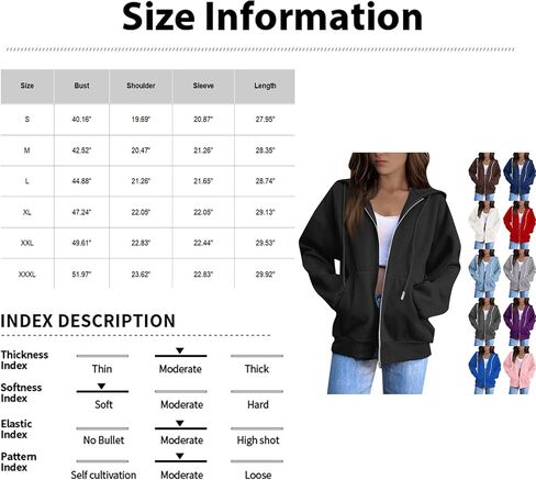Zip Up Hoodie Women 2025 Fashion Oversized Womens Sweatshirt Casual Fall Jackets With Pockets Winter Clothes in Saudi Arabia