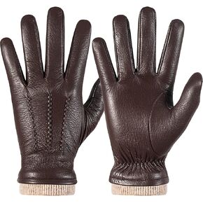 Winter Leather Gloves for Women,Warm Cashmere Lining Touchscreen Texting Driving Fashion Glove in Saudi Arabia