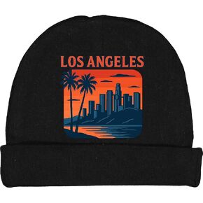 inktastic Los Angeles Palm Trees Sunset Baby Beanie Hat in Saudi Arabia