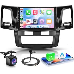 8 CORE 4G+64G for Toyota HILUX 2005-2014 Car Radio, Wireless Carplay Android Auto Android 13 9 Inch IPS Touch Screen Car Stereo, Bluetooth, GPS Navi, WiFi, SWC, DSP Audio+HD Backup Camera in Kuwait