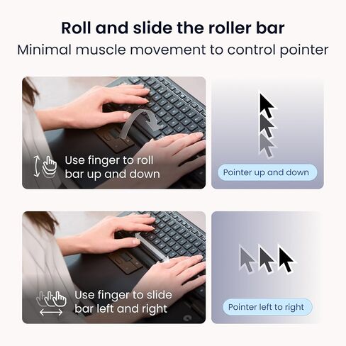 Contour RollerMouse Pro Ergonomic Central Rollerbar Design for Neck, Shoulder & Wrist Pain Relief, 6 Programmable Buttons, 600-2800 DPI, Productivity Plug & Play Mac & PC - Wired - Slim in Kuwait
