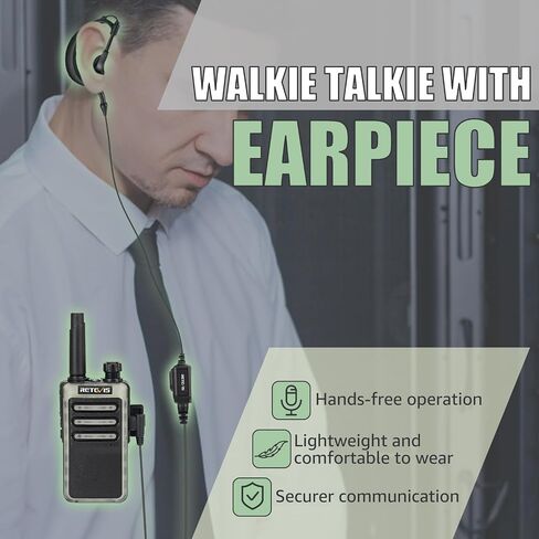 Retevis RB66P Fast Charging Walkie Talkies for Adults,2 Way Radio with Earpiece,1500mAh Large Battery,USB-C Charging,Two Way Radio Long Range for Warehouse Logistics Event Planning(10 Pack) in Saudi Arabia