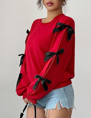 قوس المرأة قميص خفيف الوزن من مجموعة من البلوزات كبيرة الحجم in Kuwait