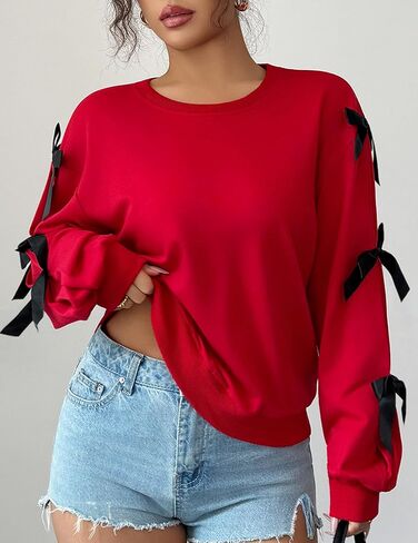 قوس المرأة قميص خفيف الوزن من مجموعة من البلوزات كبيرة الحجم in Kuwait