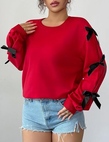 قوس المرأة قميص خفيف الوزن من مجموعة من البلوزات كبيرة الحجم in Kuwait