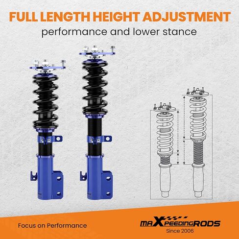 MaxPeedingrods Coilovers ل Toyota Corolla 2003-2008 ، ل Toyota Matrix XRS E130 2003-2008. in Saudi Arabia
