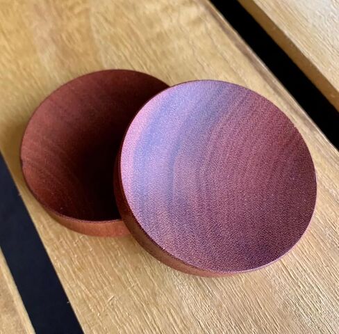 PAIR of Unique Concave Sawo Wood Organic Plugs - Gauges - Large Sizes Body Jewelry in Saudi Arabia
