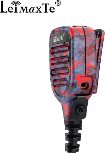 Two Way Radio Speaker Microphone Compatible with Motorola CP200,GP300,CLS1110,CLS1410 Waterproof IP56 Walkie Talkie with PTT and 3.5mm Jack-Camouflage Yellow in Kuwait