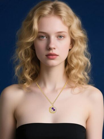 14K GOLD MOON و Star Necklace Gifts for Women - Double Heart Birthstone Necklace ، Wedding Anniversary Homings for Home Mom Mom Momnma Sister Sister in Kuwait
