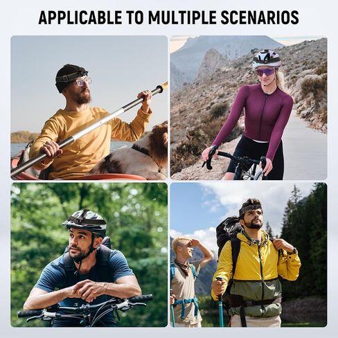 حامل حزام الرأس من NEEWER لكاميرا الحركة، حزام رأس مغناطيسي سريع الفك مثبت على الرأس متوافق مع GoPro Hero 12 11 10 9 8 DJI Osmo Insta360 لـ POV Video Vlog Live، GP20 in Kuwait