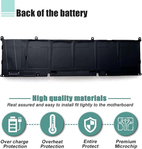 بطارية 69KF2 لبطارية Dell xps 15 9500، Dell g15 5511، Dell g7 15 7500، Dell G15 5510 5515 5520 5521، Dell XPS 15 9510 9520، Precision 5550 5560 5570، Alienware M15 R3 R4 M17 بطارية R3 R4 70N2F in Kuwait