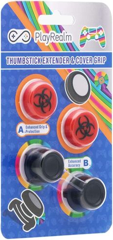 FPS Thumbstick Extender & Texture Rubber Silicone Grip Cover 2 Sets for PS5 & PS4 Controller (Joker Blue) in Kuwait