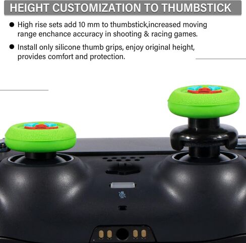 FPS Thumbstick Extender & Texture Rubber Silicone Grip Cover 2 Sets for PS5 & PS4 Controller (Joker Blue) in Kuwait