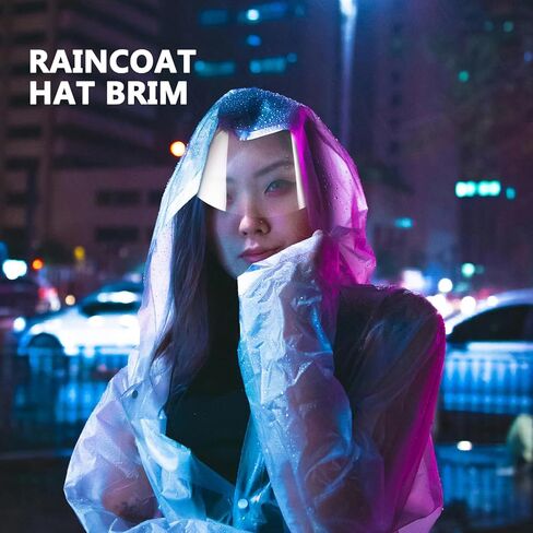 VALICLUD Rain Bonnet 2pcs Rain Poncho Hat Brim Transparent Hat Shield Clear Plastic Rain Hats Netting Raincoat Accessory Shield for Rain Hat in Saudi Arabia