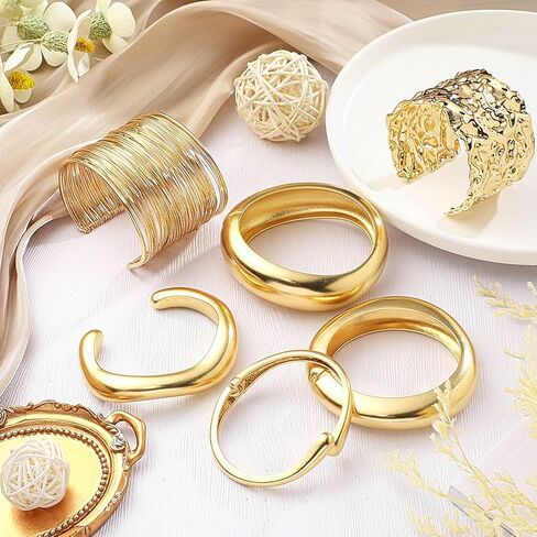 Tondiamo 6 PCS Bangle Cuff Cuff for Women Bracelets Acrylic Resin chunky bangle bunk punk wristband in Saudi Arabia
