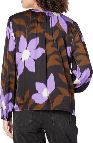 Velvet by Graham & Spencer Womens ISRA Printed Satin Blouse in Saudi Arabia